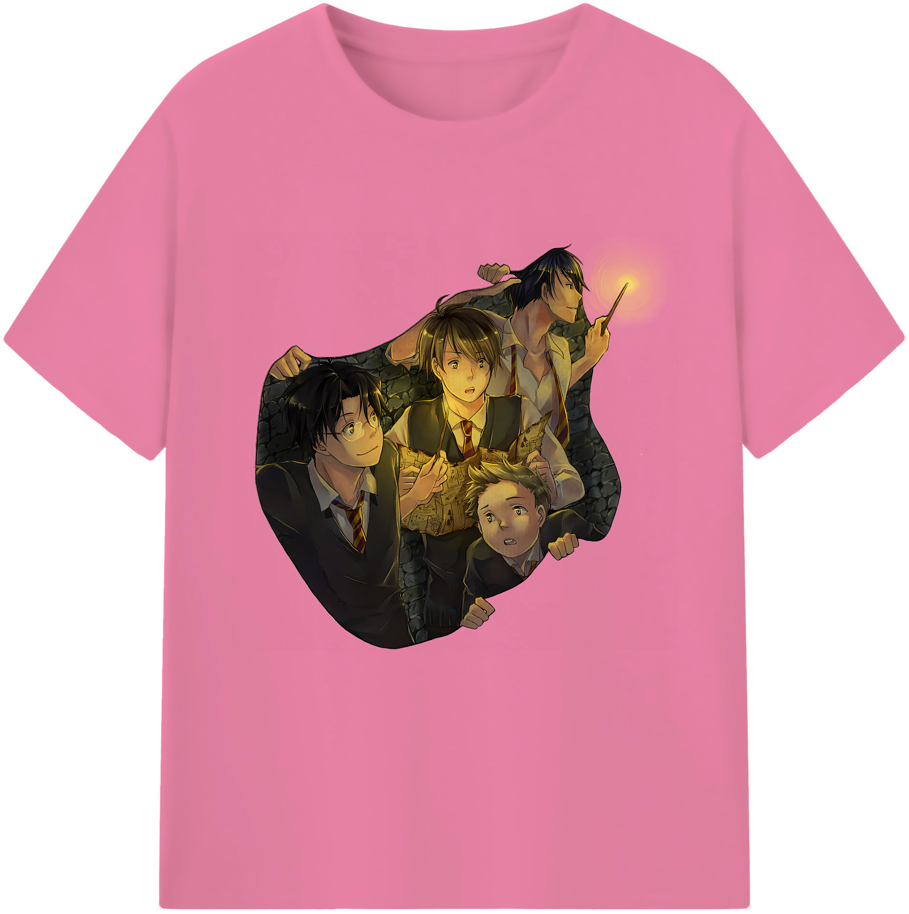 （画像用） Harry Potter ハリー・ポッターシリーズ 綿100％半袖Tシャツ（フロントプリント）